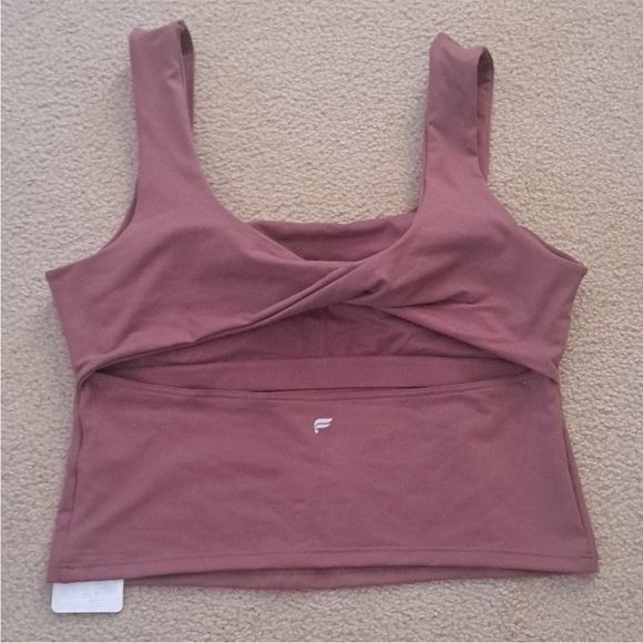 NWT Fabletics Oasis Twist Built-In Bra Tank moonlit mauve size women’s XL - Picture 4 of 7